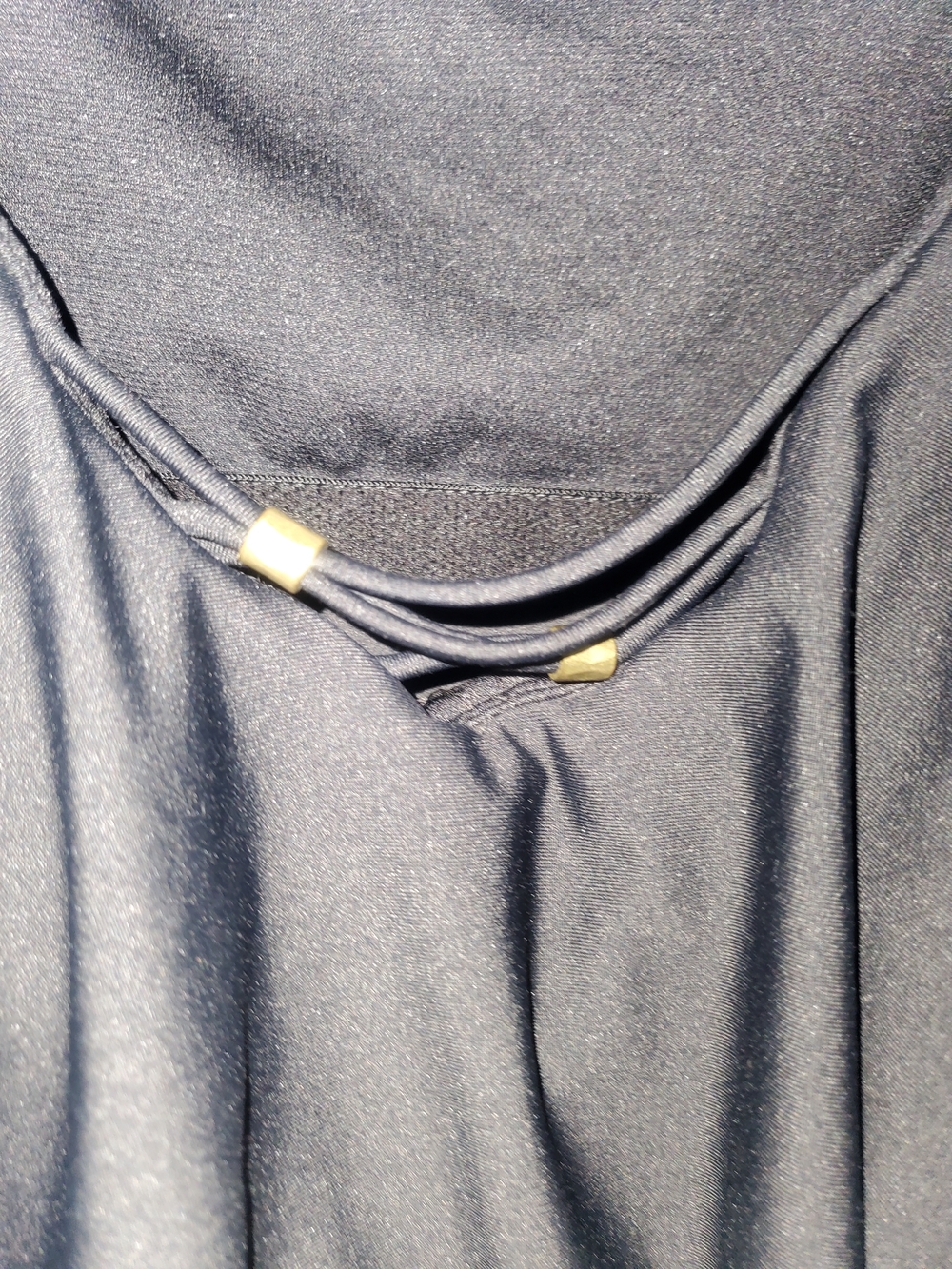 Time and Tru Black Ruffled Tankini Swim Top - Picture 4 of 5